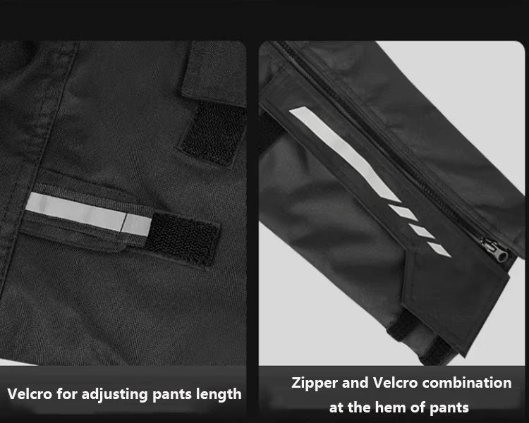 FEHER Motorcycle Pants Winter Waterproof Quick-release Thermal Motorbike Trousers Unisex Built-in Removable CE Protective Gear