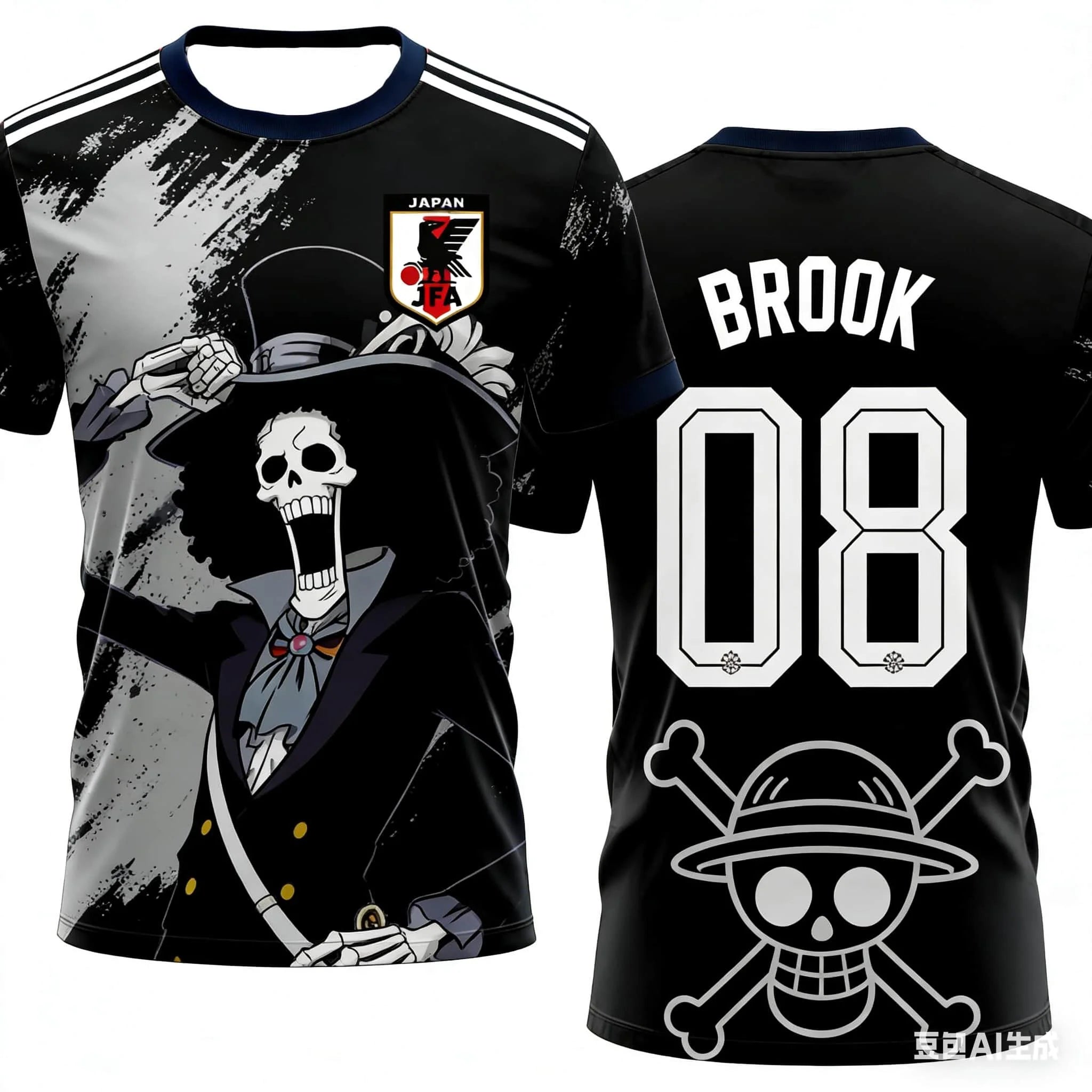 2026 Summer Japan One Piece Luffy Football Jersey Men T-shirt Football Special Jersey Adult Men's Quick-Drying T-shirt