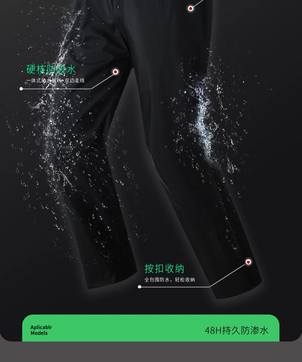 1 set Men's Motorcycle Riding Suit Raincoat Set Full Body Waterproof Outdoor Wear Adult Separate Delivery Rider Special Use