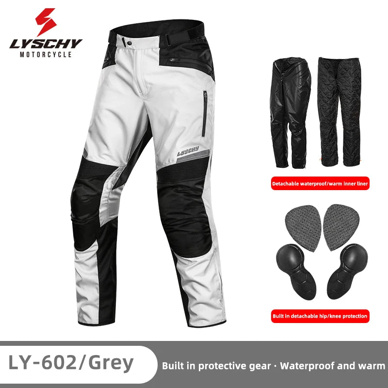 LYSCHY Motocross Jacket Pants Winter Warm Waterproof Motorcycle Riding Jacket Men Women Outdoor Off-Road Motorbike Rally Jacket