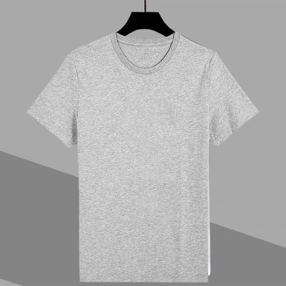 Hot Fashion T-shirts Mens Solid Stretch Baselayer Unisex Basic Bottoming Breathable Comfort Plain Short Sleeve