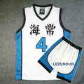 Japan Anime Basuke Cosplay Kaijo School Uniforms Kise Ryota Men Basketball Jersey Sportswear T-shirt Shorts Set