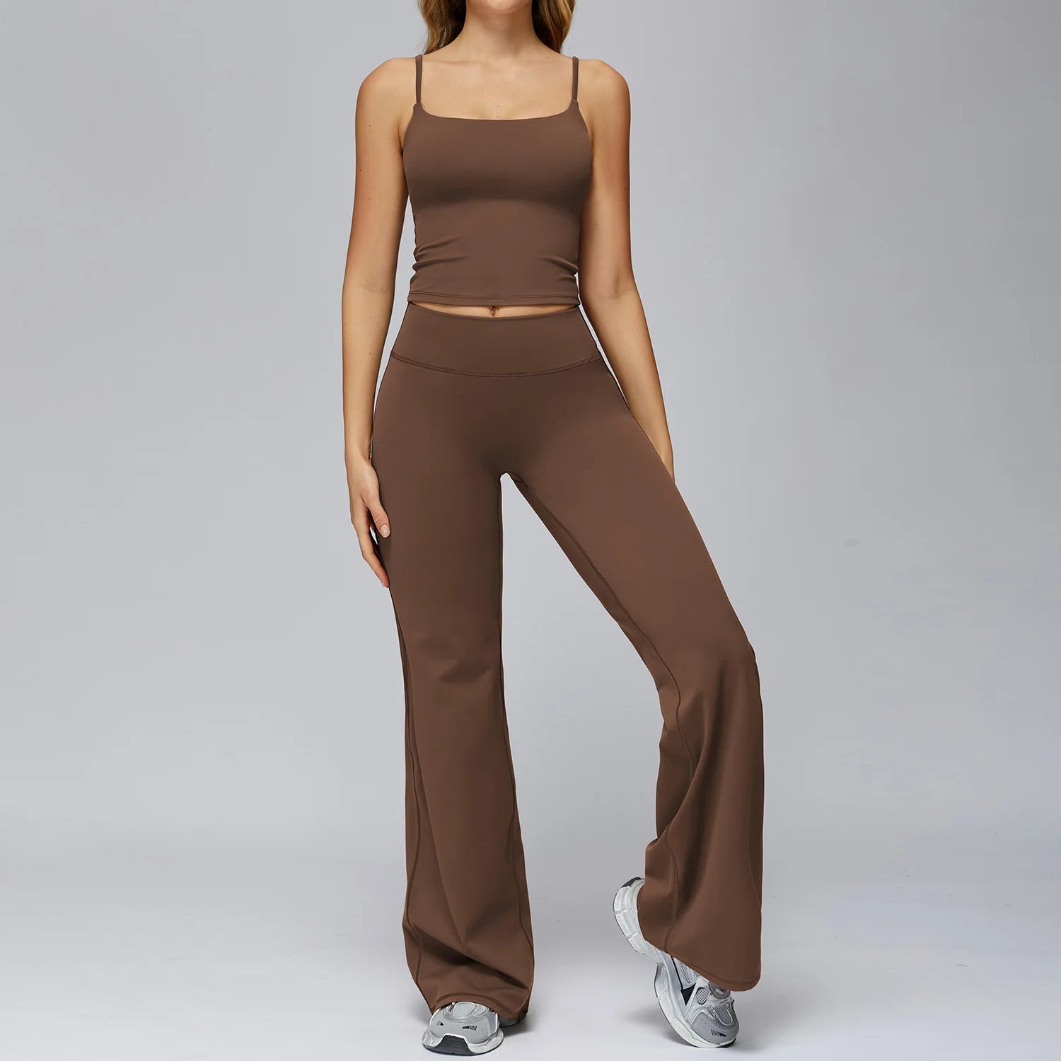 Yoga Set 2 Pieces Sports Outfits Female Clothing Fitness Vest Sportswear Women Tracksuit High Waist Leggings Sport Bra Yoga Suit
