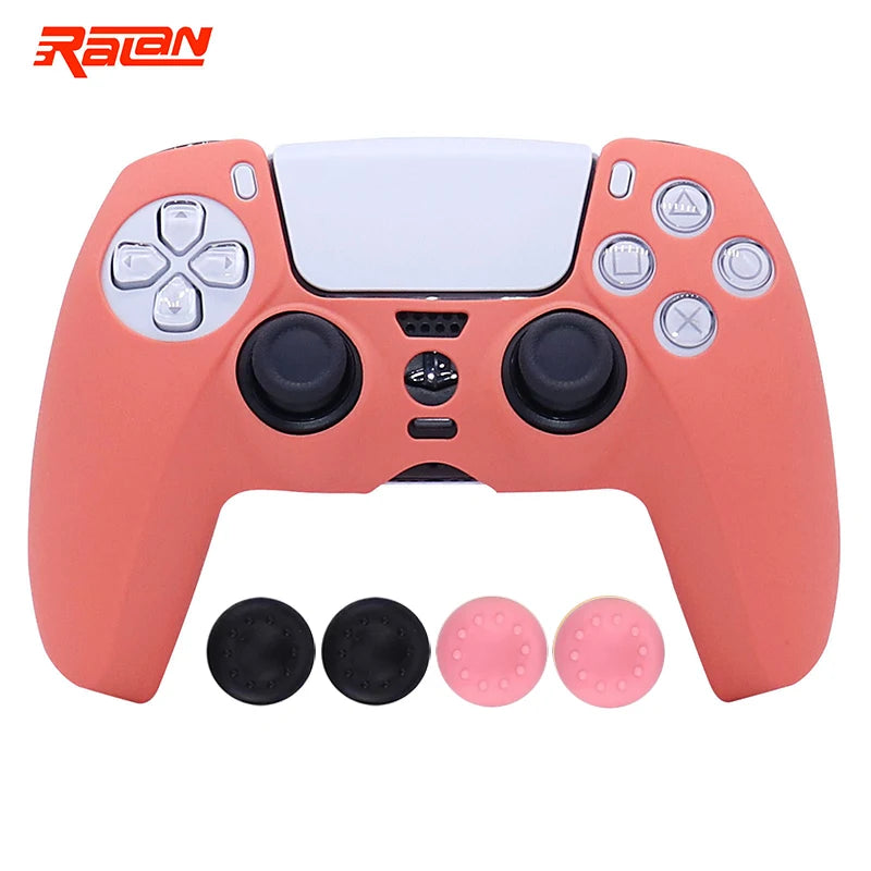 Soft Silicon Protective Case Cover For Playstation 5 Controller Skin Cases For PS5 Gamepad Controle Controller Games Accessories