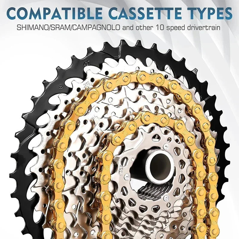 BUCKLOS MTB Road Bike Chain 8/9/10/11/12 Speed Bicycle Chains Universal EL/SL Road Bike Chain Gold/Silver Chains Bicycle Part