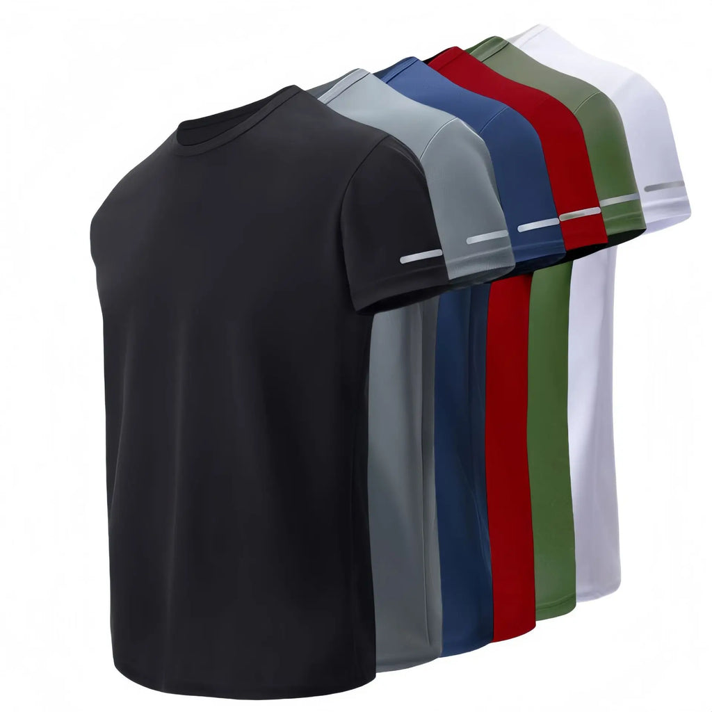 Solid Color Quick Drying Breathable Sports T-shirt For Men Running Basketball Football Training Fitness Short Sleeve T Shirt Man
