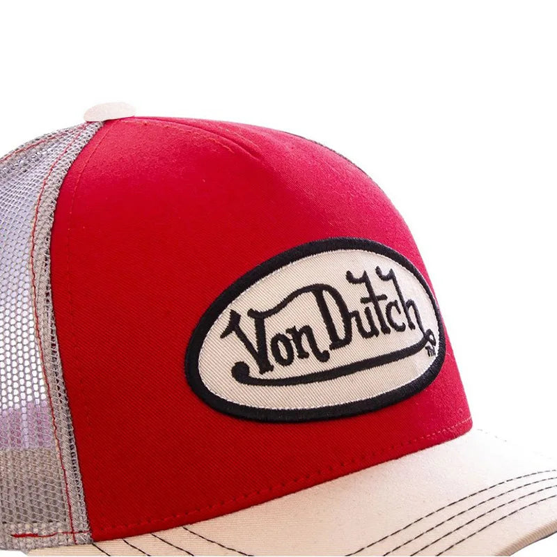 Fashion VON Baseball Cap DUTCH Mesh Embroidery Truck Driver's Hat