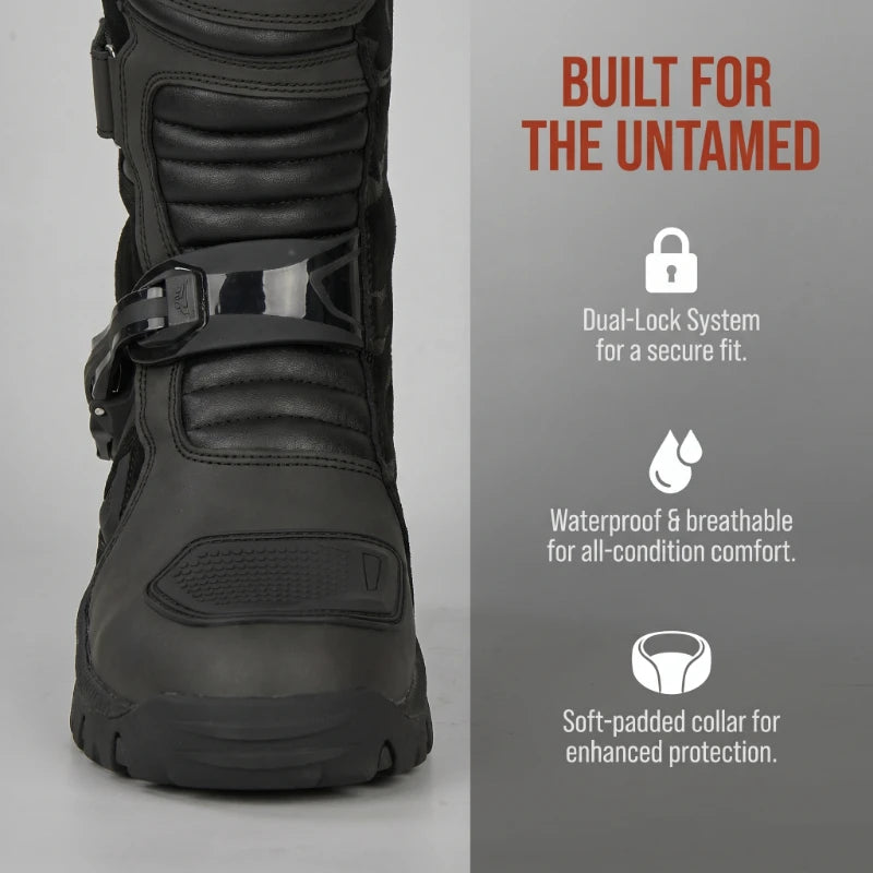 G2 Professional Outdoors Motocross Racing Long Boots Anti Slip Breathable Motos Shoes Men's Motorcycle Protective Boots