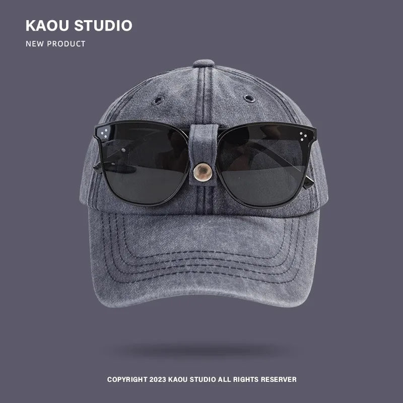 Aviator Hat Korean Adult/Child Version Personality Glasses Cap Sunglasses Sunshade Spring Summer Versatile Tide Baseball Cap