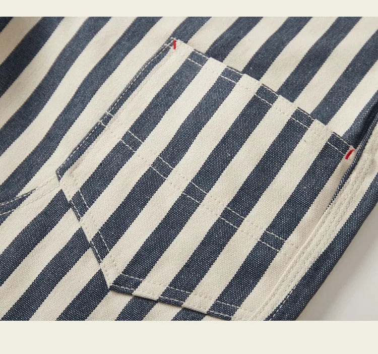 14oz Dense Thicken Heavyweight Striped Pants for Men Good Quality Winter Fall America Style Loose Casual Vintage Worker Trouser