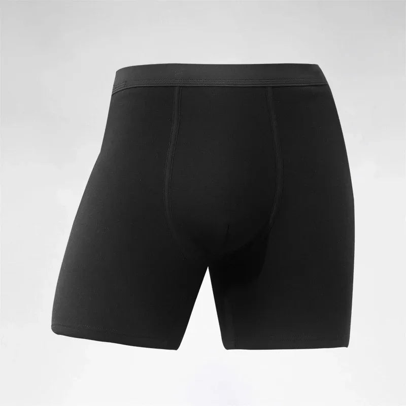 Men's Thermal Underwear Fleece Thickened Anti-wear Leg Lengthened Boxers Autumn Winter Briefs Elderly Heating Flat-angle Pants