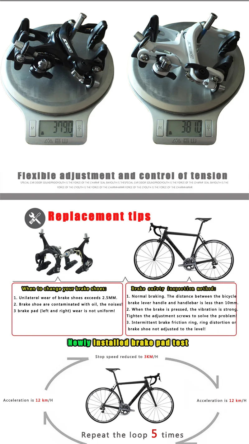 700c*23/25c Bicycle Side Pull Brake C Calipers Rim Brake 47-57MM Urban Fixed Gear Bike Road Parts