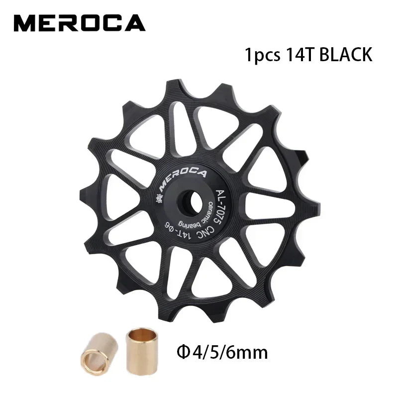 12 14T Road Bike Ceramic Bearing Pulley 8V 9V 10V 11v Rear Derailleur Guide Wheel for Sram Shimano Mountain Bike Derailleur