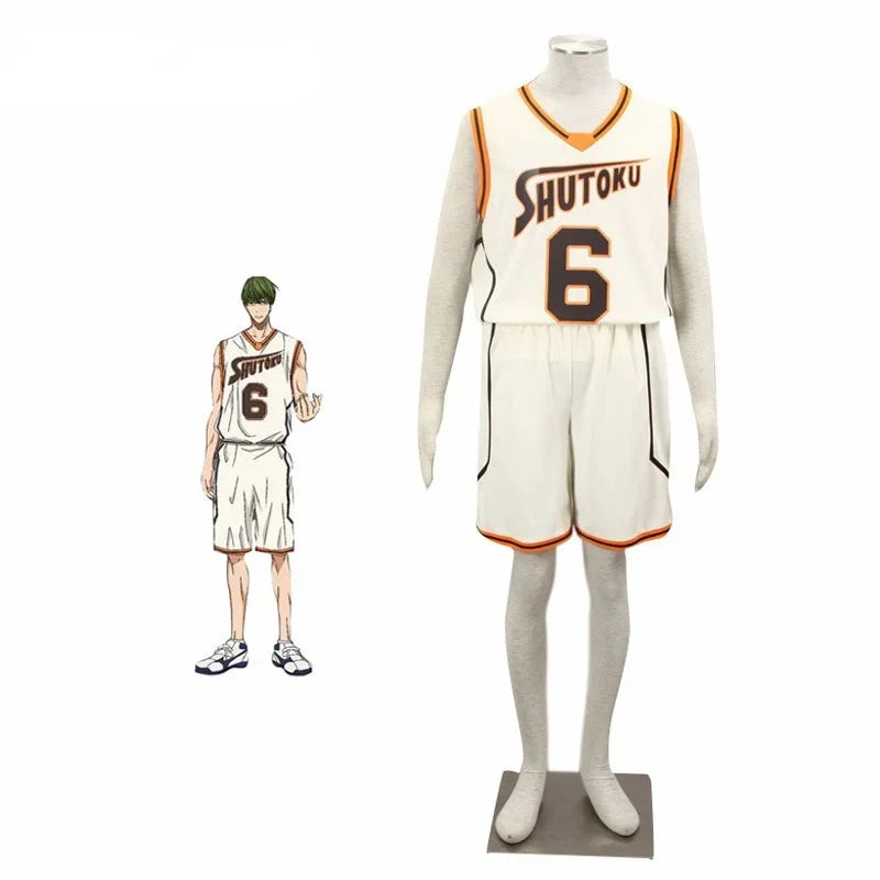 Kuroko no Basuke SHUTOKU No. 6 10 Midorima Shintaro Basketball Cosplay Costume Jersey Costume Sports Uniform