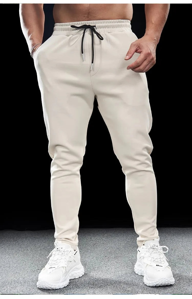 Men's Sports Gym Fitness Casual Slim Stretch Running Pants Tops Men's Quick-drying Breathable Training Pants Autumn Winter