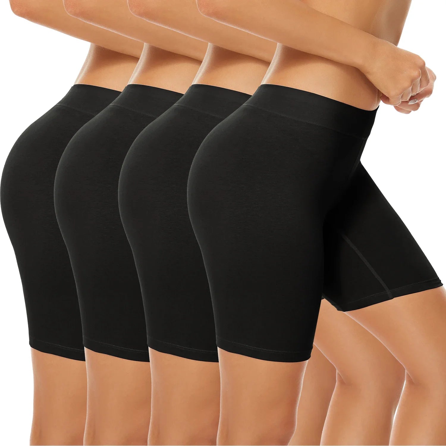 POKARLA Womens Cotton Boxer Shorts Underwear High Waisted Briefs Anti Chafing Biker Shorts(Regular & Plus Size) for Work Sports