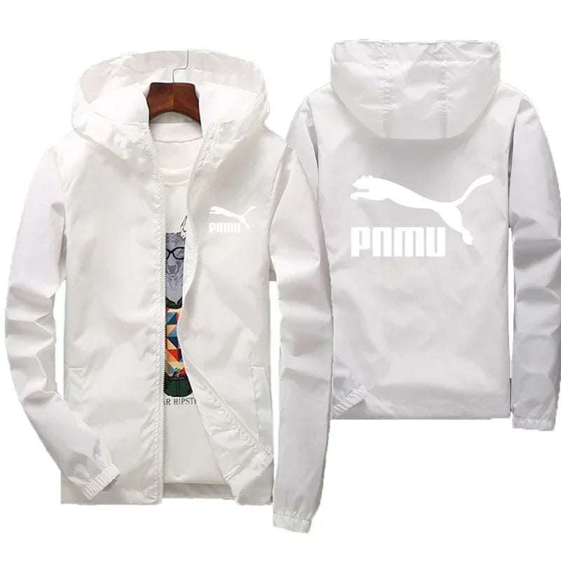 2026 New Men's Spring Autumn Windproof Sunscreen Coat Hooded Long Sleeve Thin Jacket Outdoor Fashion Trend Daily Outerwear