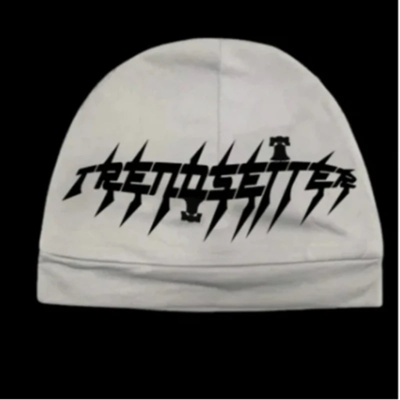 Y2K Aesthetic Fashion Simple Letters Embroidered Men Women Couples Hat Winter Outdoor Hip Hop Rock Streetwear Casual Warm Beanie