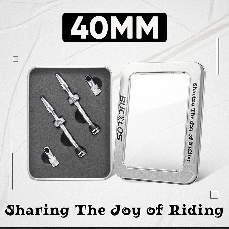 BUCKLOS 40/44/55/60/65/80/100mm Tubeless Valves Bike Aluminum Alloy Presta Nipples Removable Core Air Valve for Road MTB Bicycle