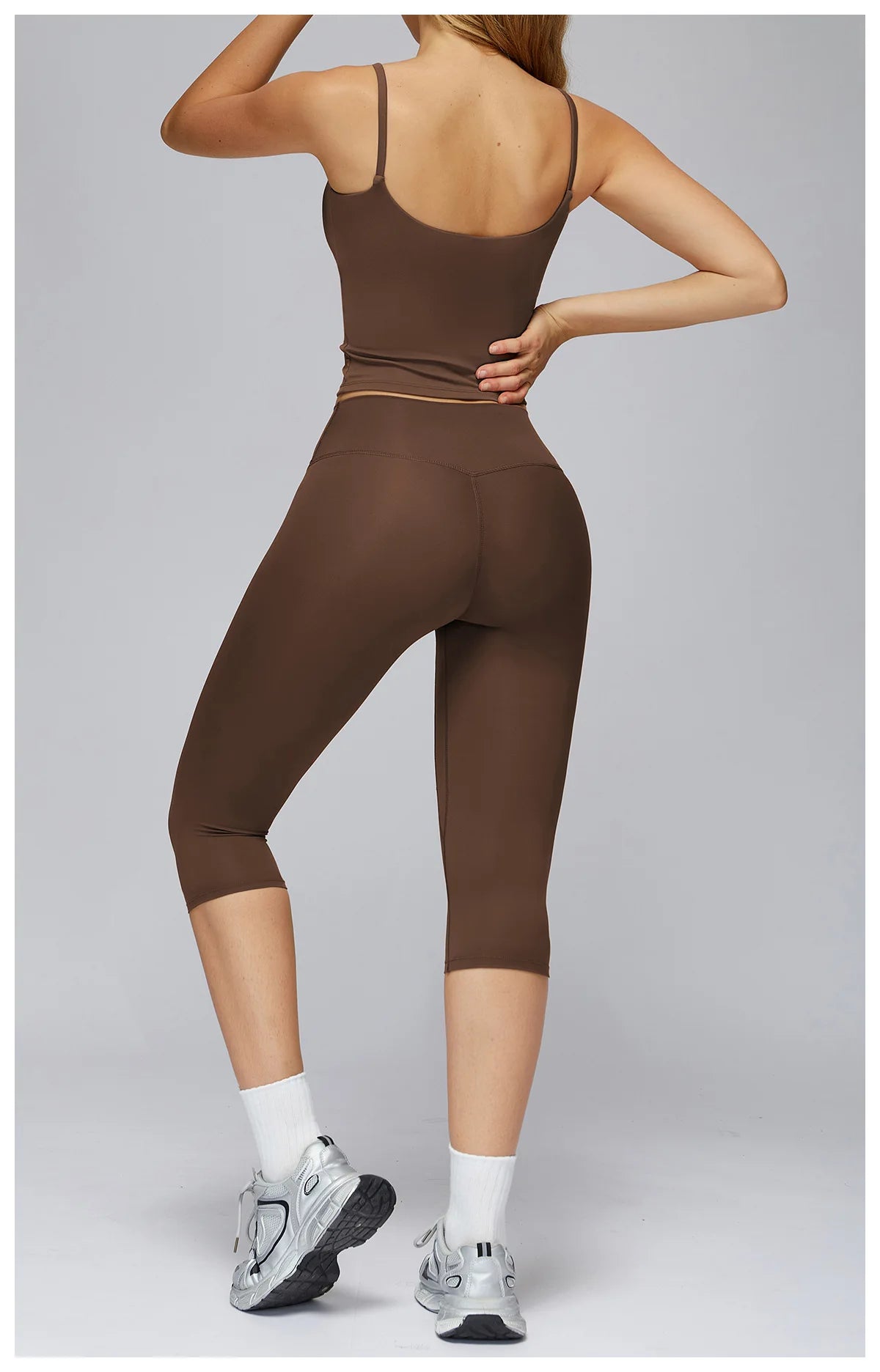 Yoga Set 2 Pieces Sports Outfits Female Clothing Fitness Vest Sportswear Women Tracksuit High Waist Leggings Sport Bra Yoga Suit