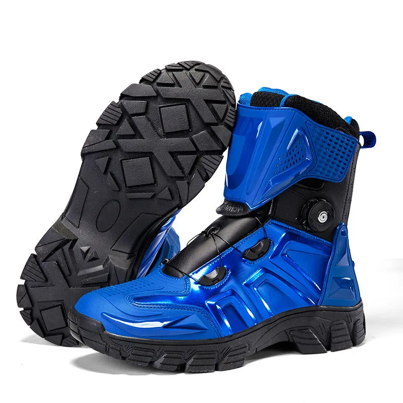 Moto Boots Motorcycle Breathable Off-road Men Women Leather Waterproof Pull Boots 47 Locomotive Equipment Summer Cycling Shoes