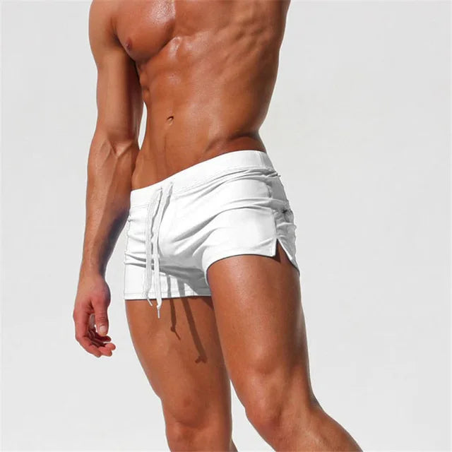 Running Shorts Summer Sexy New Beach Shorts Breathable Quick Dry swimsuit Casual Mens Shorts Gyms Swimwear Boardshorts Trunks