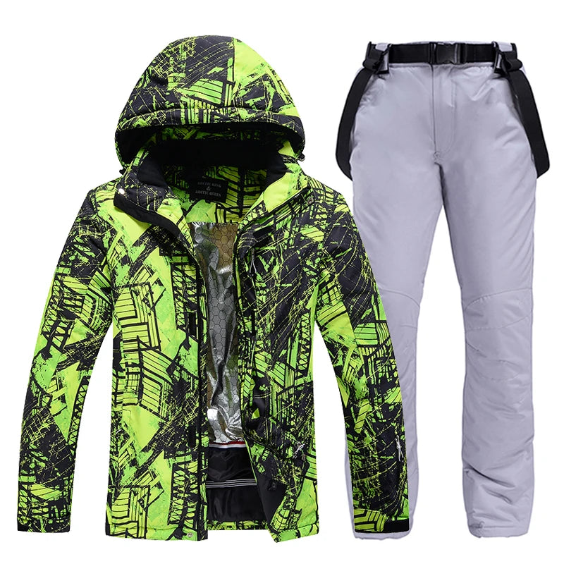 -30, Men and Women Snow Wear, Snowboarding Suit, Skiing Brand Jacket, Ski Jacket and Pant Sets, Snowboarding Clothing, Winter