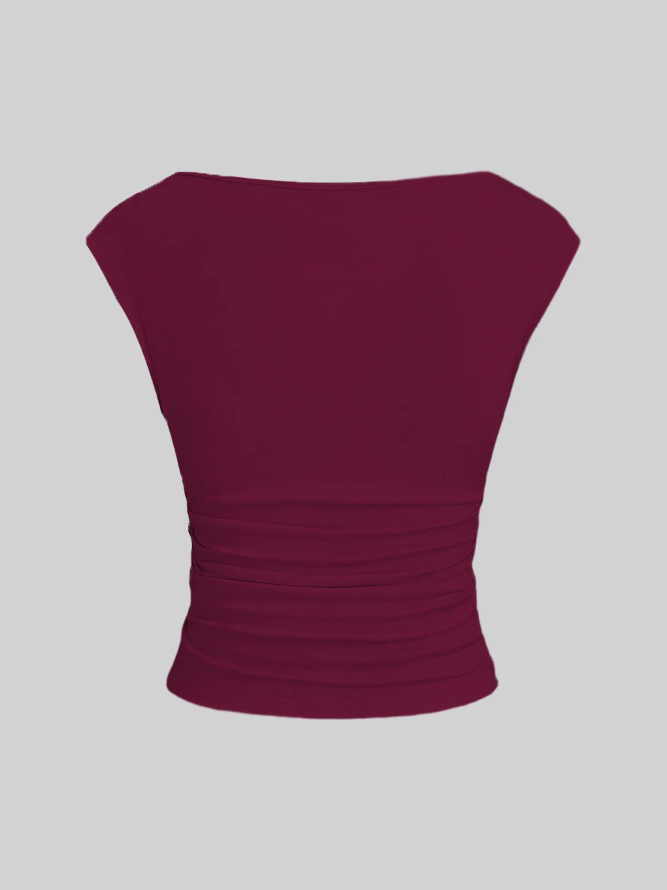 Sleeveless Pleated Tanks T-shirts Women Solid Vintage Crop Tops Sexy Kpop Tees Tshirts Gothic Harajuku Cheap Clothes Woman