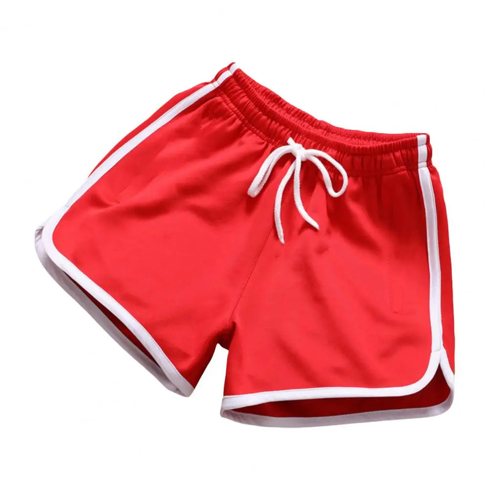 Above Knee Men Shorts Men's Summer Drawstring Shorts Elastic Waist Loose Length Beach Trousers Daily Casual