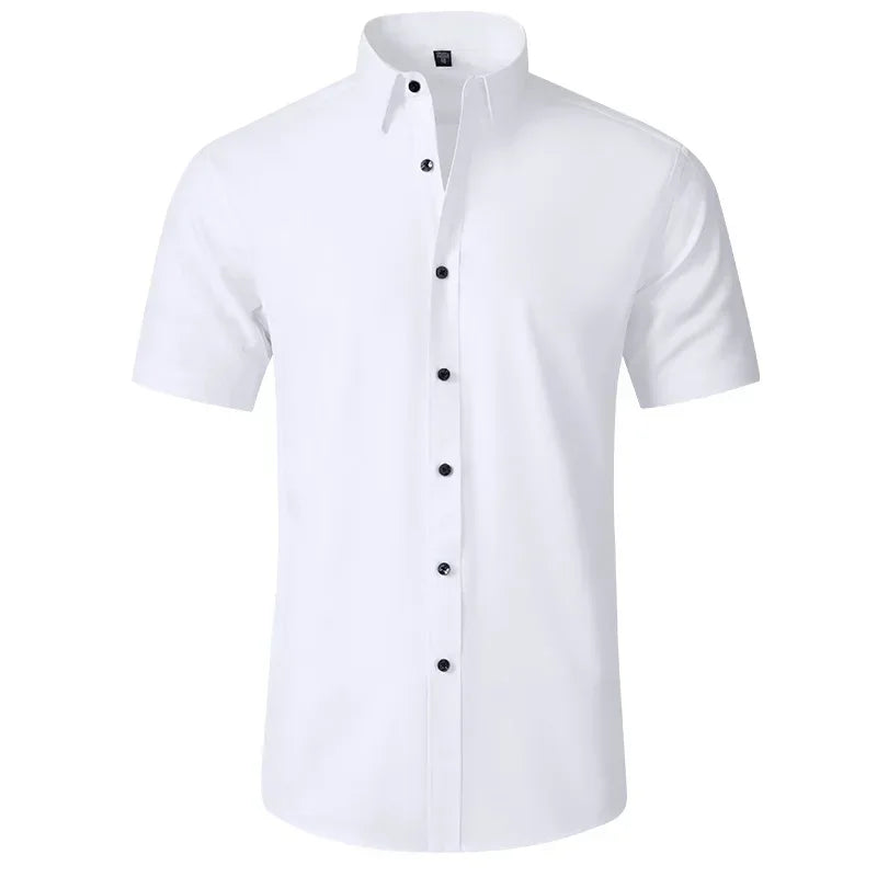 Four sided elastic shirt for men's shirt, multi-color non ironing, wrinkle resistant, simple business dress, casual shirt