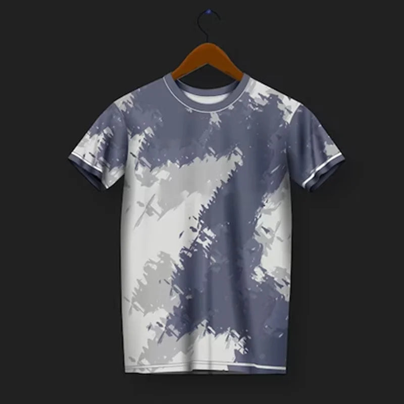 3D Printed Training Suit T-Shirt For Men Fashion Sports Pattern Tees Summer Oversized Round Neck Tops Short Sleeves T Shirts