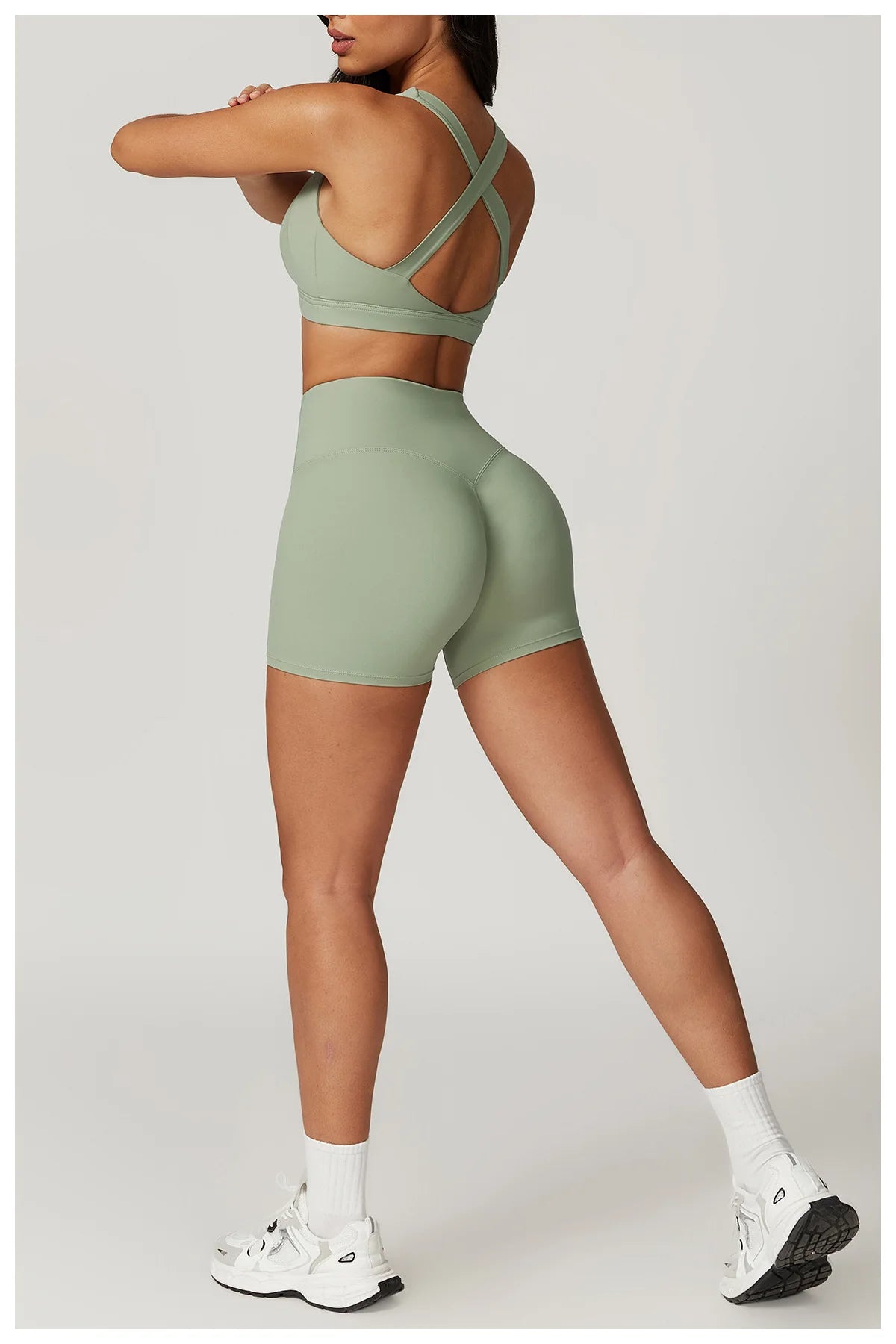 Women's Tracksuit 2PCS Fitness Suit Yoga Sets Sportswear Workout Sports Bra High Waist Leggings Gym Clothing Push Up Sports Suit