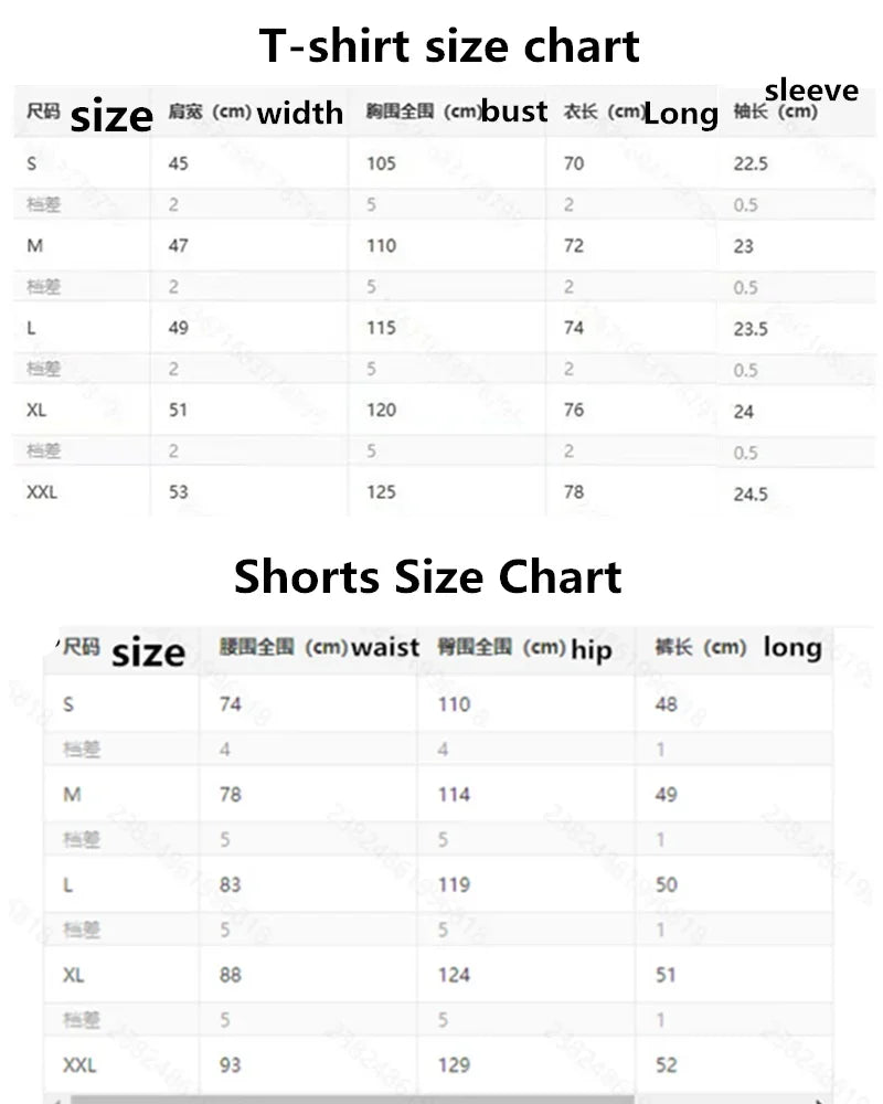 New summer fitness sportswear for men, short-sleeved T-shirt and shorts two-piece set, breathable and quick-drying casual wear.