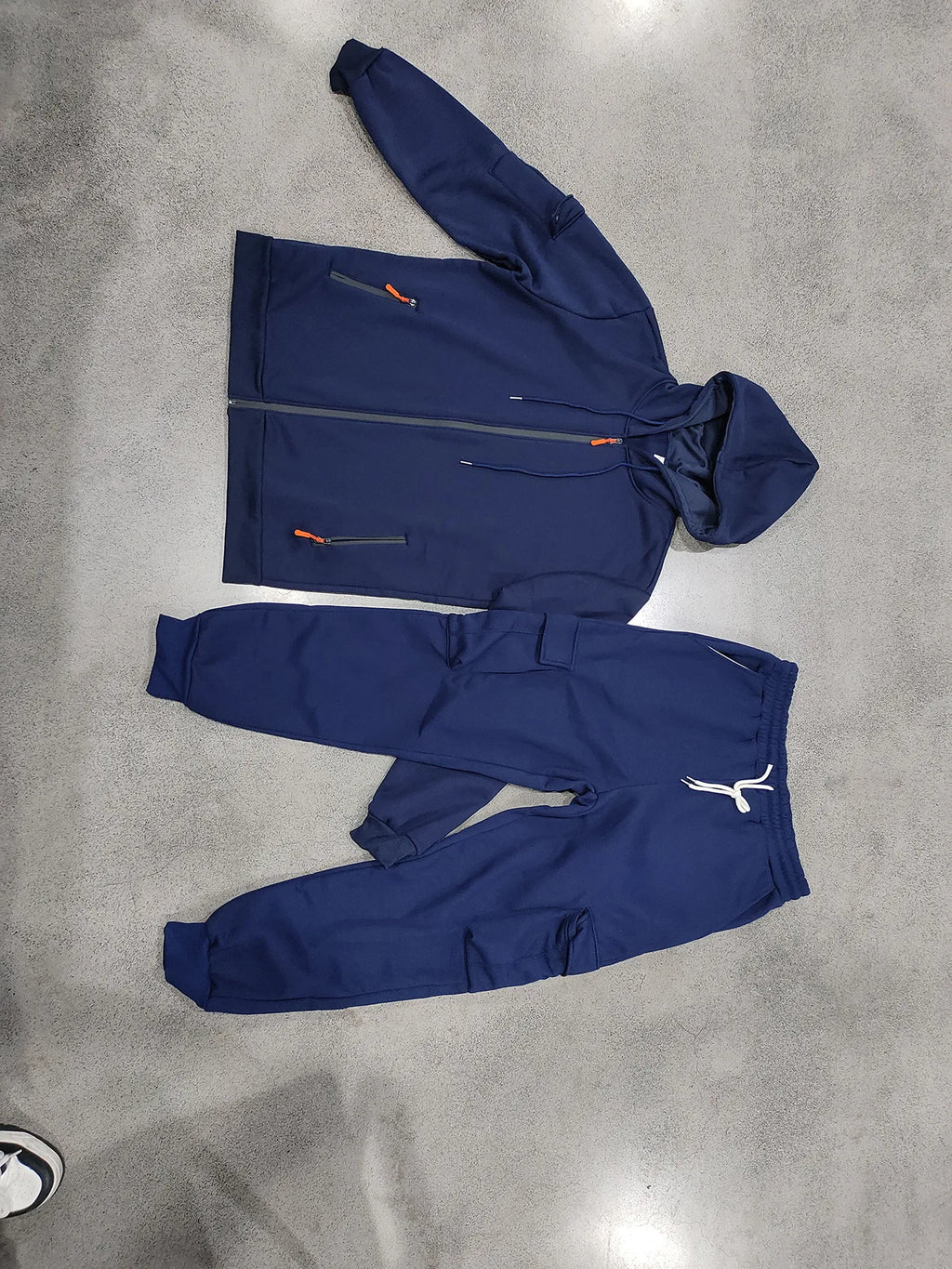 Men's Full Zip Hooded Tracksuit 2 Piece Set Casual Cargo Pocket Jogger Suit Outdoor Sports Hoodie And Pants Set