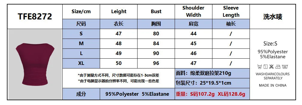 Sleeveless Pleated Tanks T-shirts Women Solid Vintage Crop Tops Sexy Kpop Tees Tshirts Gothic Harajuku Cheap Clothes Woman