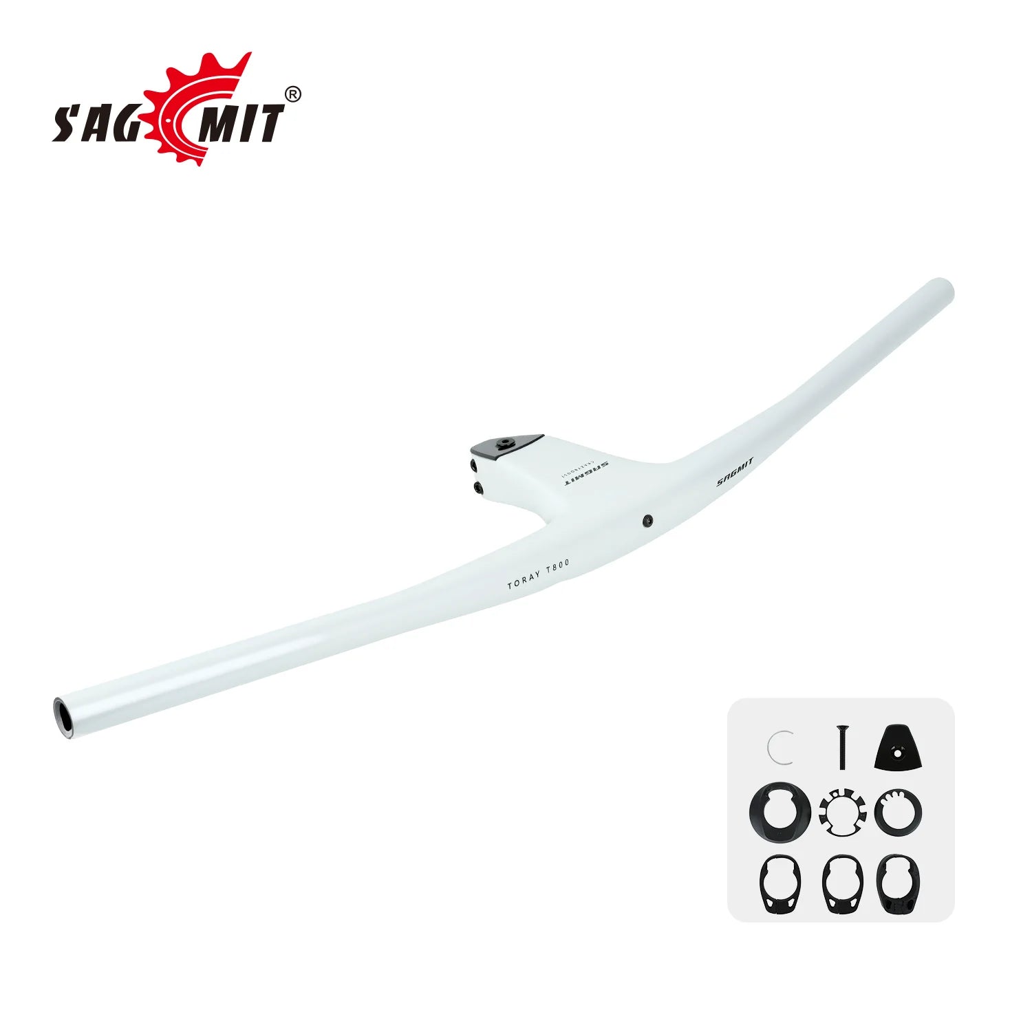SAGMIT T800 Carbon MTB Bicycle Handle Ultralight 740MM Length 31.8mm Mountain Bike Handlebar Bike Accessories