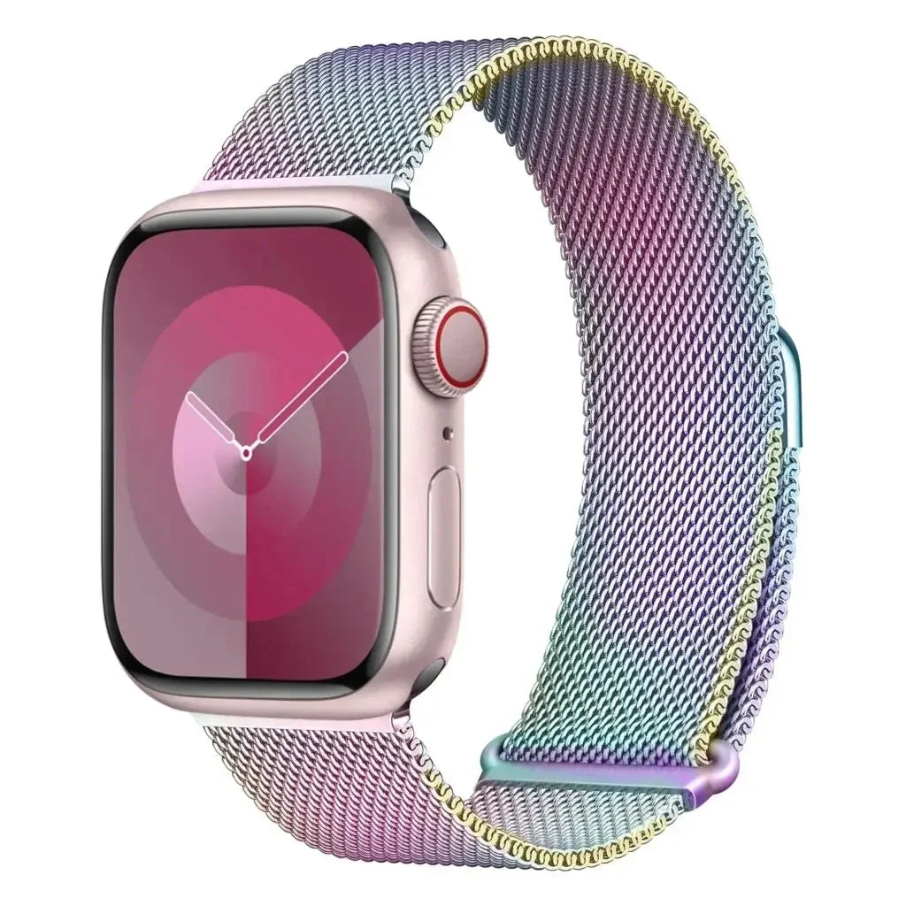 Milanese Loop for apple watch ultra 2 49mm band strap 44mm 45mm 40mm 41mm 38-42mm pride bracelet iwatch series 9 8 7 6 SE 5 4 3