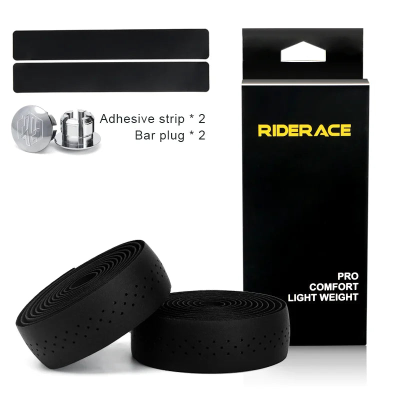 RIDERACE Bicycle Handlebar Tape Road Bike Handle Bar Tapes Anti-slip PU EVA Breathable Cycling Damping Anti-Vibration Straps