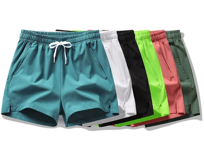Gym Shorts Mens Sports Sweatpants Pockets Gym Casual Shorts Basic Lightweight Pants Running Jogging Beach Shorts Men Swimwear