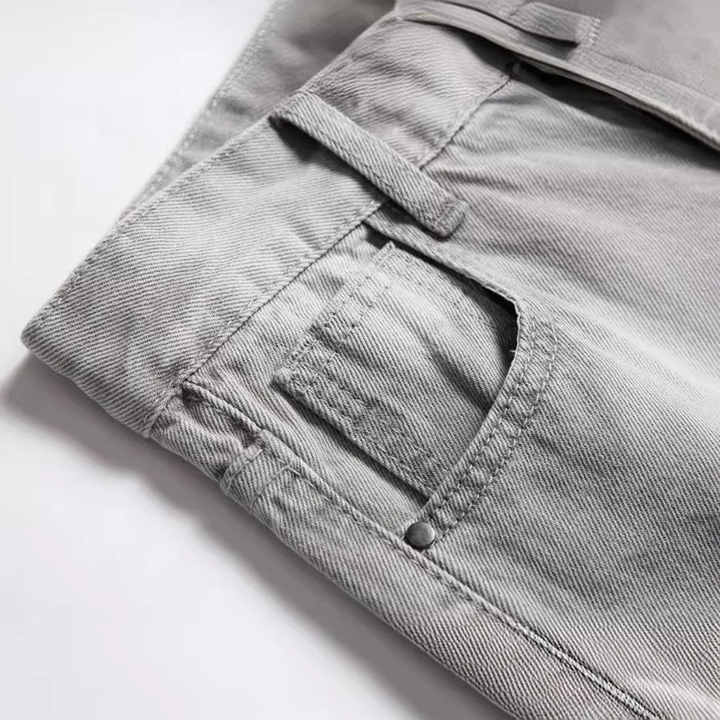 Jeans Boys Straight Ripped Children Washed Distressed Pockets Stretch Casual Denim Trousers Big Kids Streetwear 2025 Hole Pants