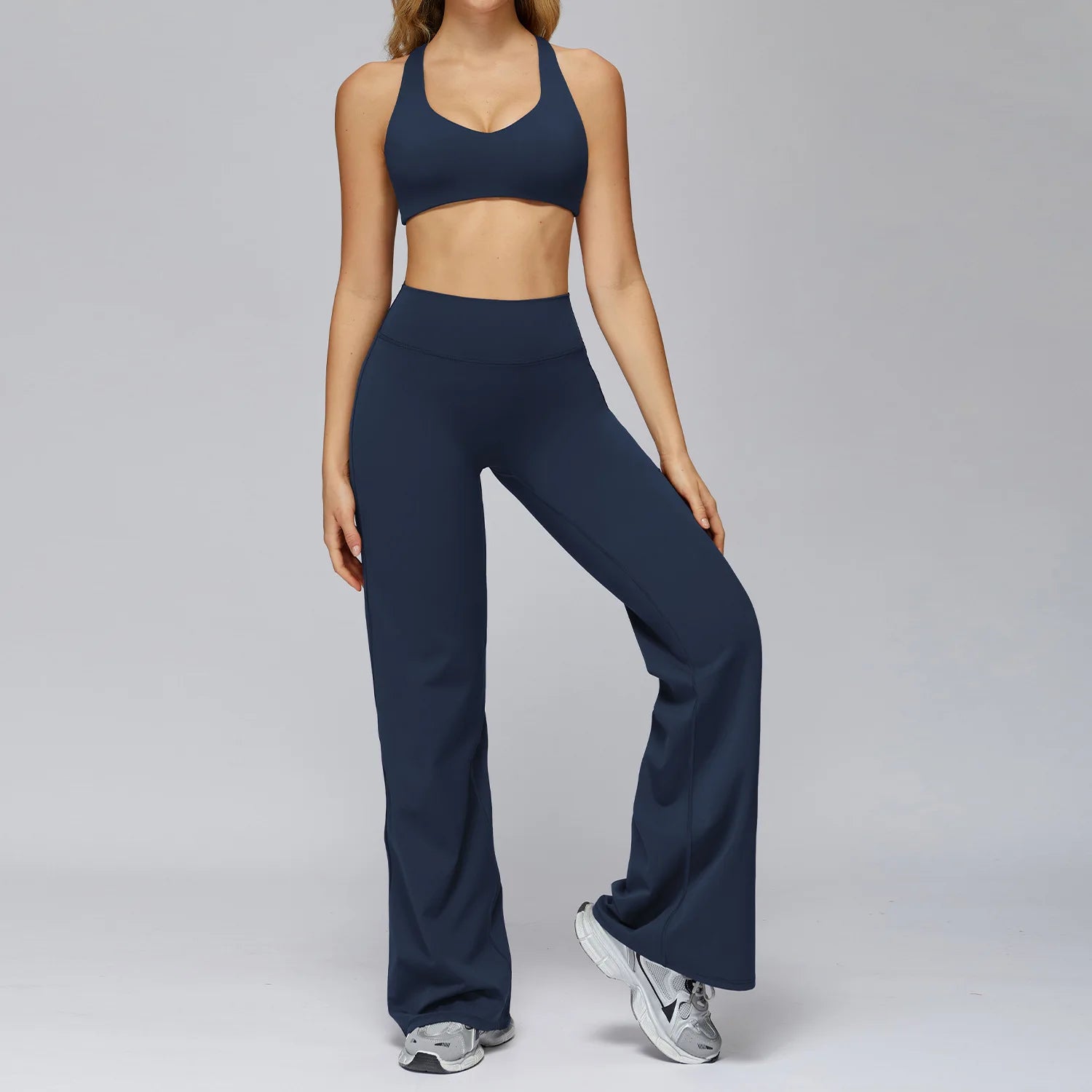 Yoga Set 2 Pieces Sports Outfits Female Clothing Fitness Vest Sportswear Women Tracksuit High Waist Leggings Sport Bra Yoga Suit