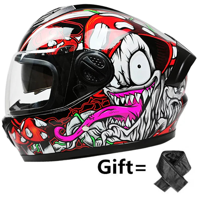 Motorcycle Helmet Casco Moto Motorbike Double Lenses Full Face Helmet Motorcycling Racing Helmet Casco Moto Casque