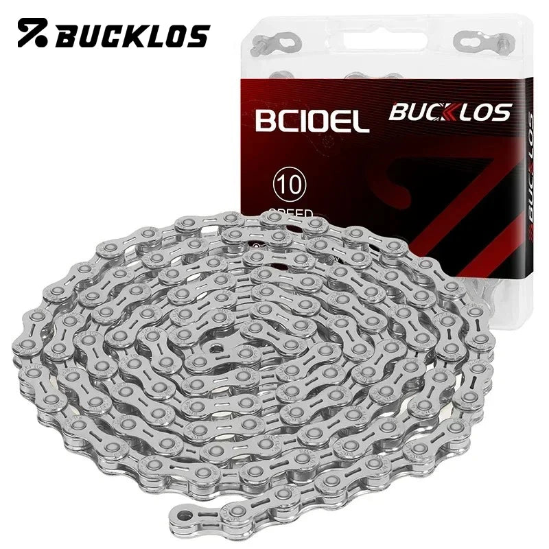 BUCKLOS MTB Road Bike Chain 8/9/10/11/12 Speed Bicycle Chains Universal EL/SL Road Bike Chain Gold/Silver Chains Bicycle Part