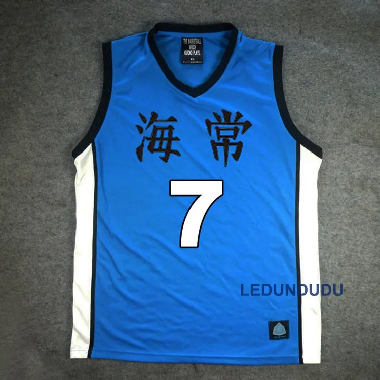 Japan Anime Basuke Cosplay Kaijo School Uniforms Kise Ryota Men Basketball Jersey Sportswear T-shirt Shorts Set