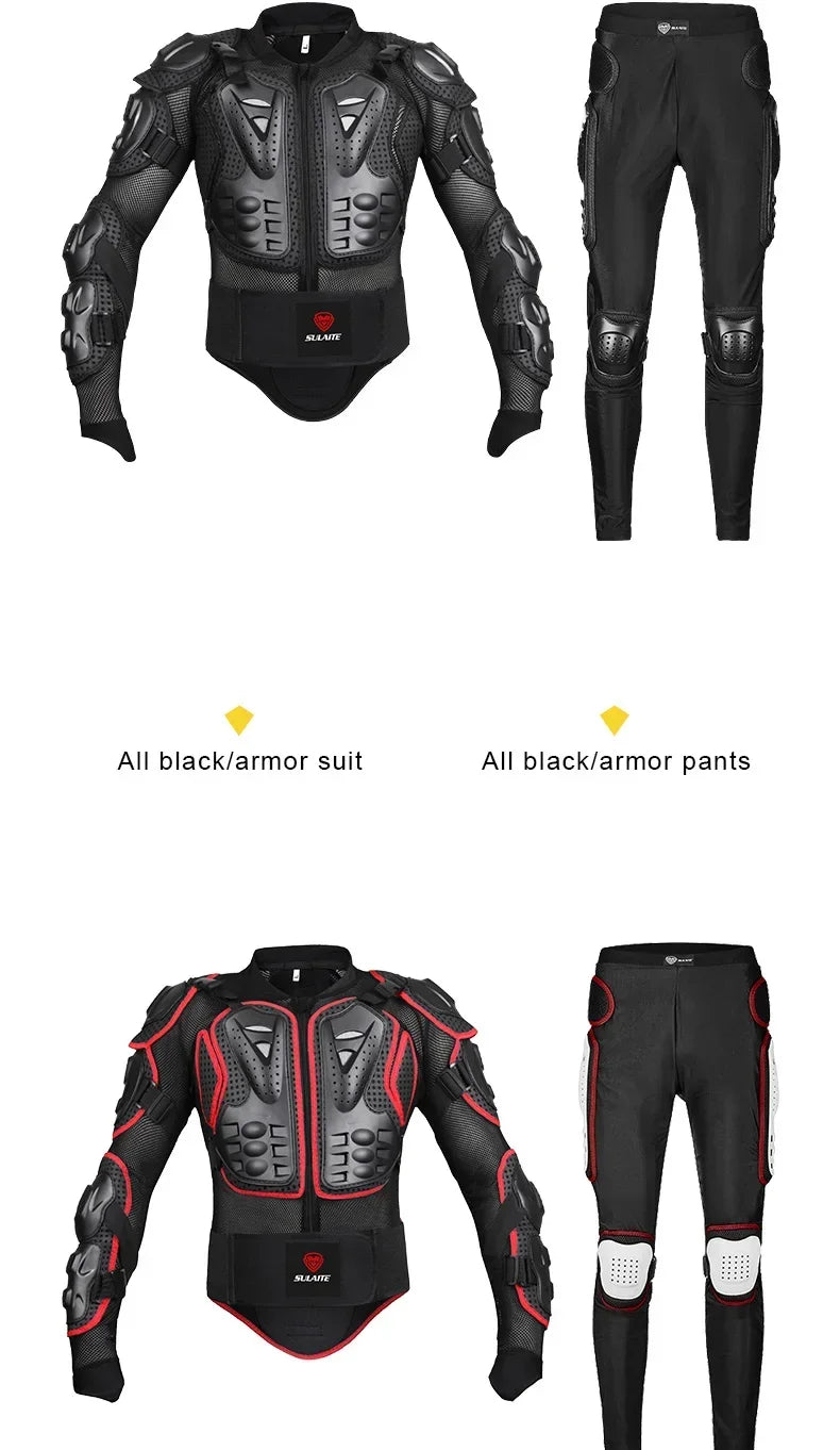 Sulaite Motorcycle Jacket Racing Riding Armor Protector ATV Motocross Body Protection Jackets Enduro Clothing Protective Gear