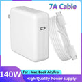 140W USB-C Power Adapter for MacBook Pro 16/15/14/13 Inch & iPad Pro (2021-2018): High-Power Charger with 2M Data Cable