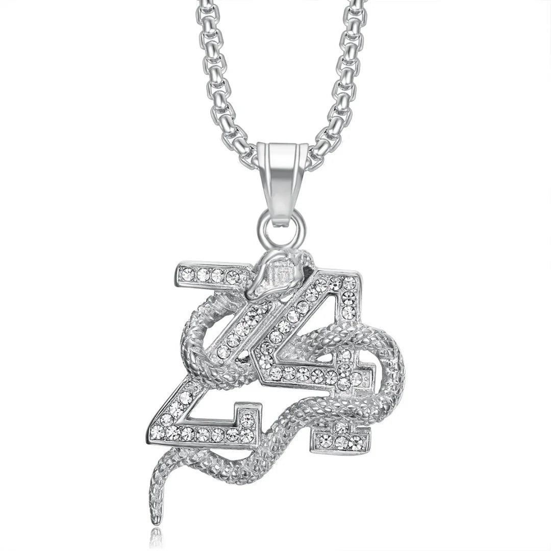 Hip Hop Iced Out Bling Basketball Basket Pendant Stainless Steel Cubic Zirconia Fans Sports Necklace for Women Men Jewelry Gift