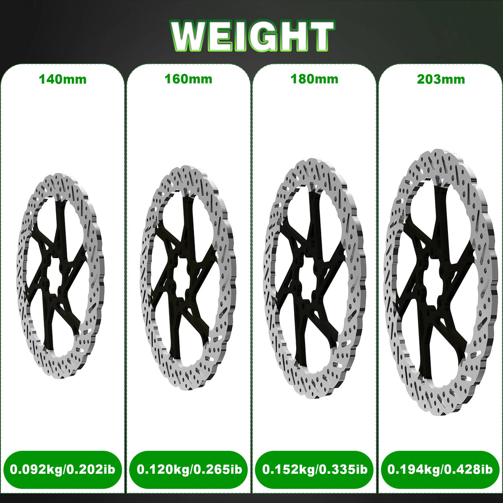 BUCKLOS 2PC Bicycle Rotor Bike Brake Discs 160mm 140mm 180mm 203mm Brake Discs Heat Dissipation Hydraulic Disc Brakes Rotor