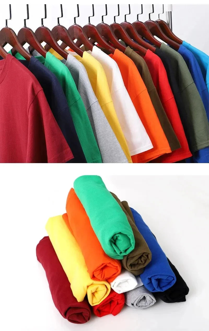 Simple solid color high quality men's round neck short sleeve summer comfortable breathable, casual and versatile T-shirt