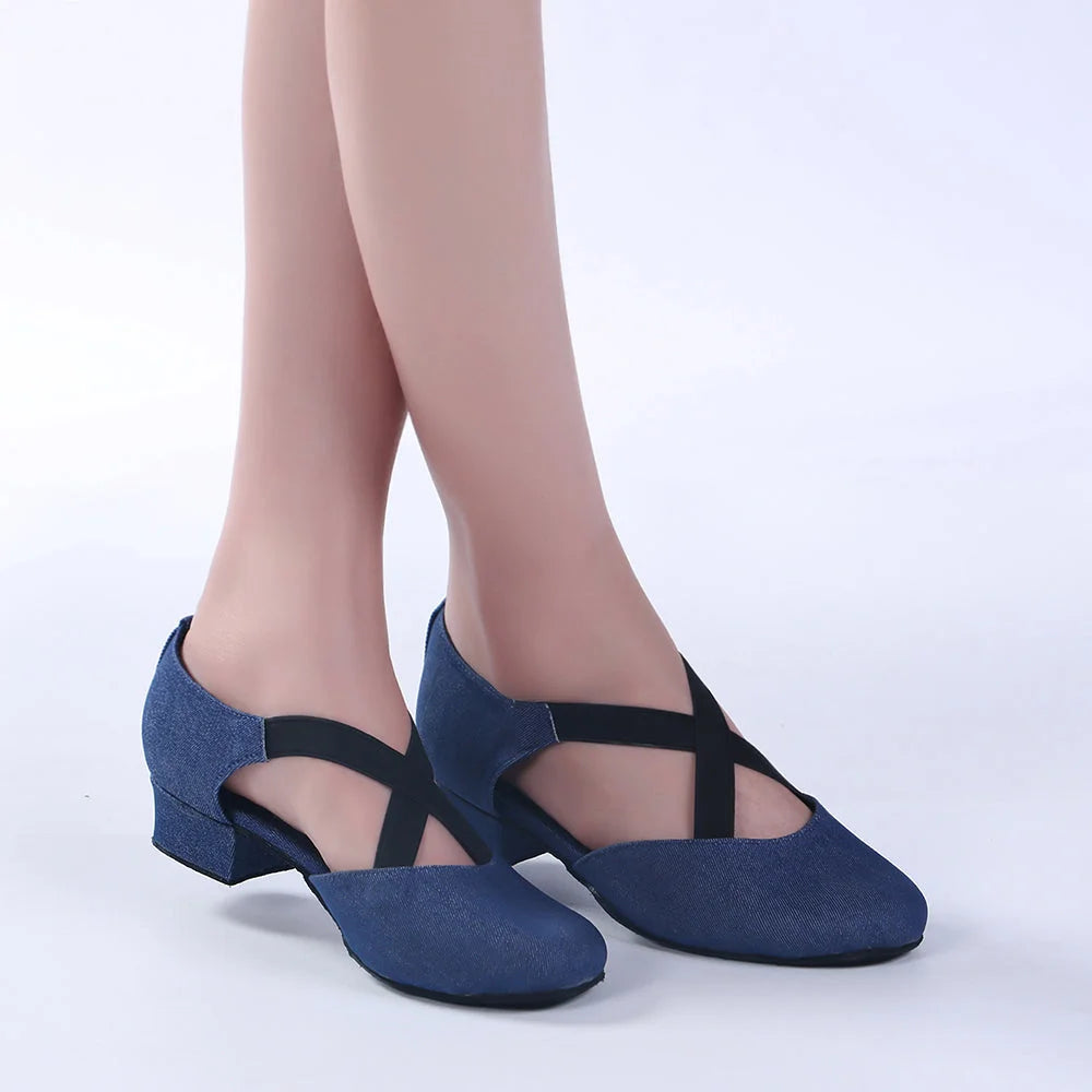 LOOGTSHON Latin water platform dancing shoes woman fashion shoes  Heels 3.5CM Jazz Shoes heels for girls  ladies evening dress